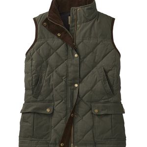 Women's L.L.Bean Upcountry Waxed Cotton Down Vest size M